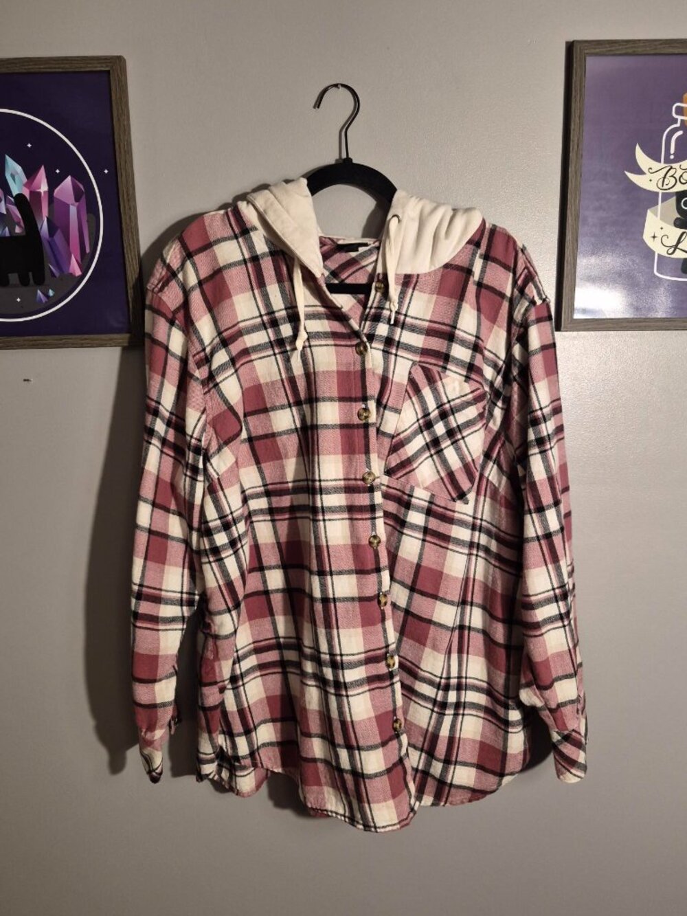 Red Plaid Hoodie